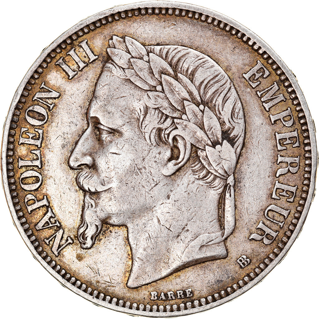 Coin, France, Napoléon III, 5 Francs, 1869, Strasbourg, EF(40-45), Silver