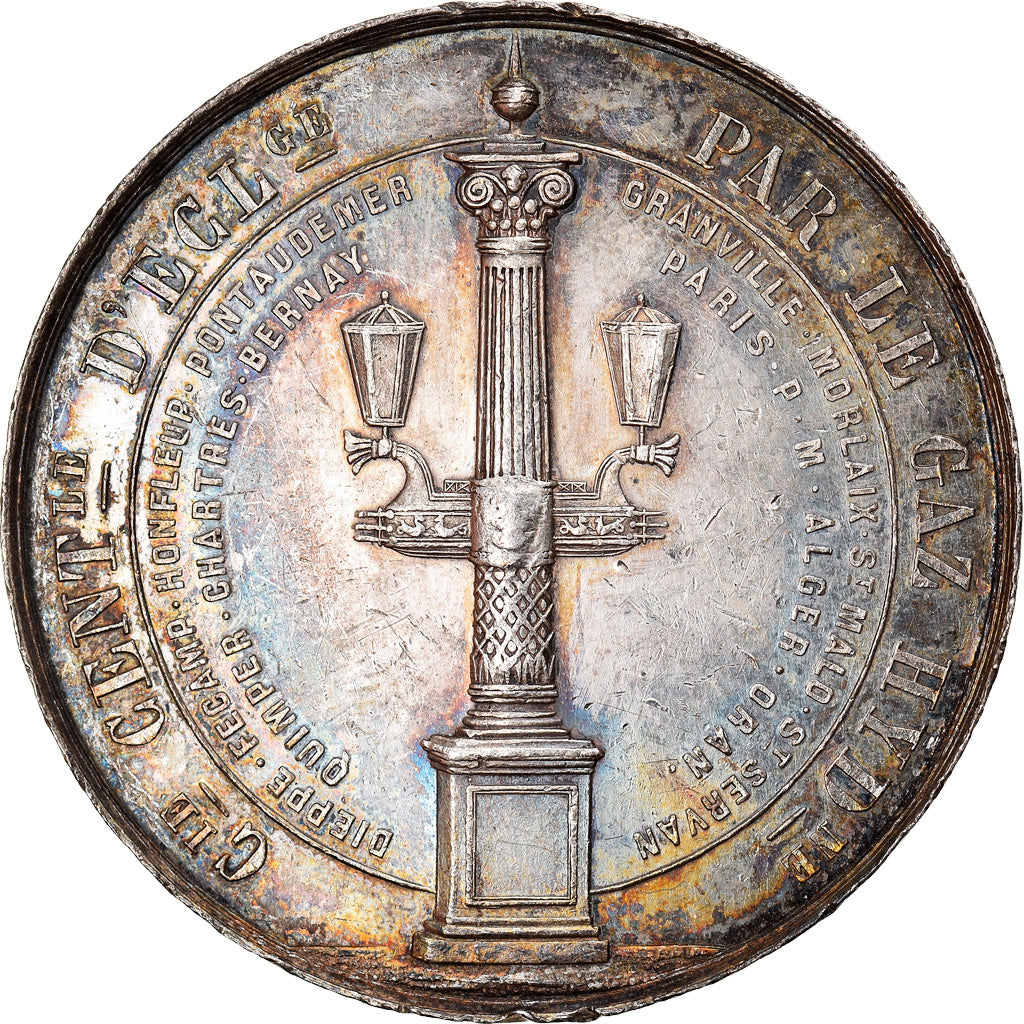 Argélia, Medal, Compagnie Centrale de l'Eclairage au Gaz Hydrogène, 1852