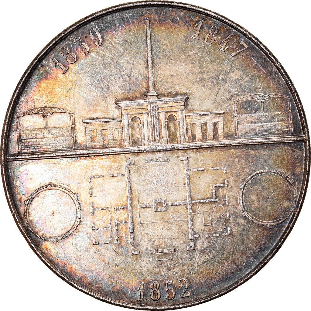 Algeria, medalla, Compagnie Centrale de l'Eclairage au Gaz Hydrogène, 1852