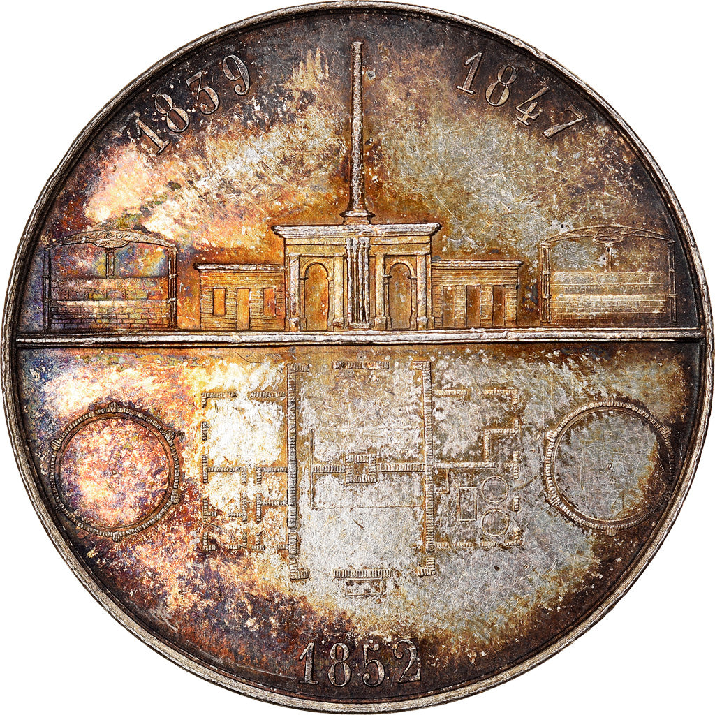 Algeria, medalla, Compagnie Centrale de l'Eclairage au Gaz Hydrogène, 1852