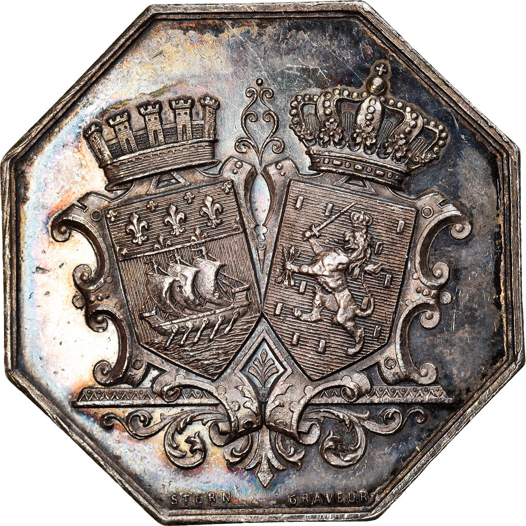 France, Token, Banque de Paris et des Pays Bas, Stern, MS(60-62), Silver