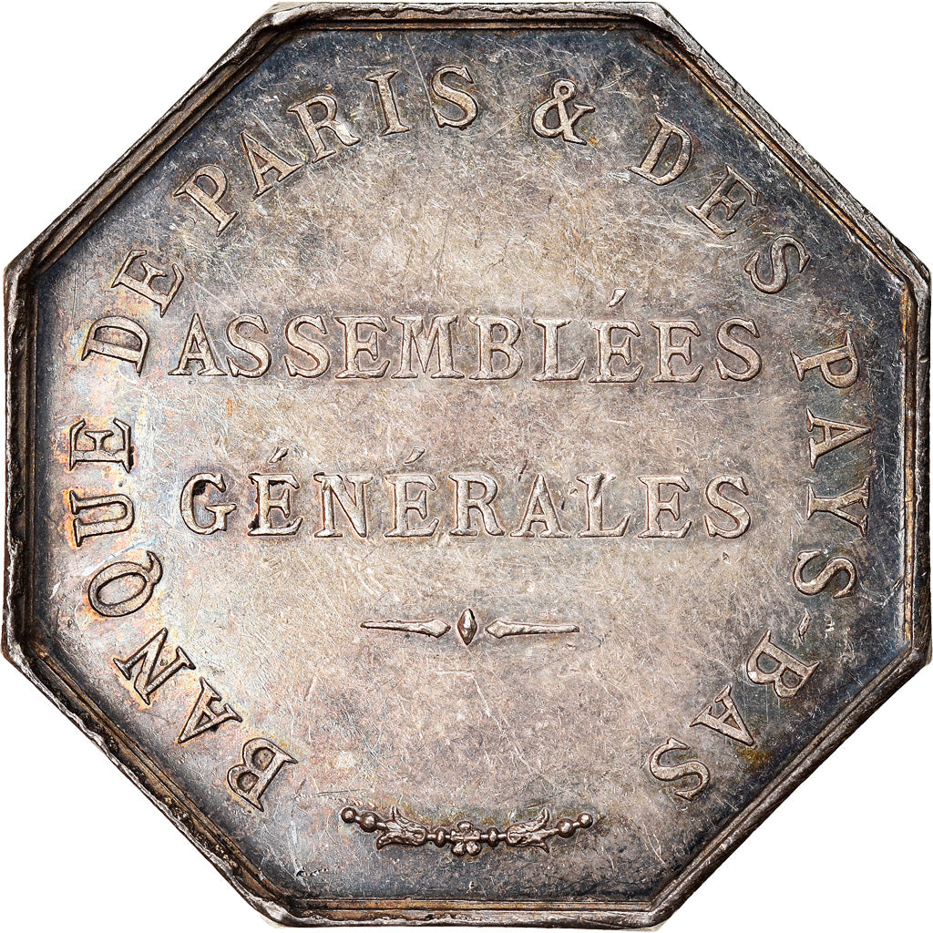 France, Token, Banque de Paris et des Pays Bas, Stern, MS(60-62), Silver