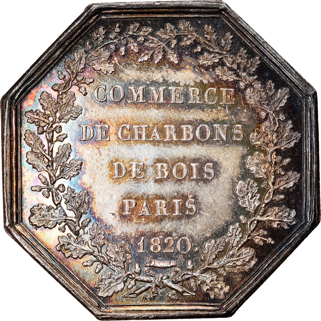 France, Jeton, Trades, Business & industry, 1820, commerce de charbons de bois