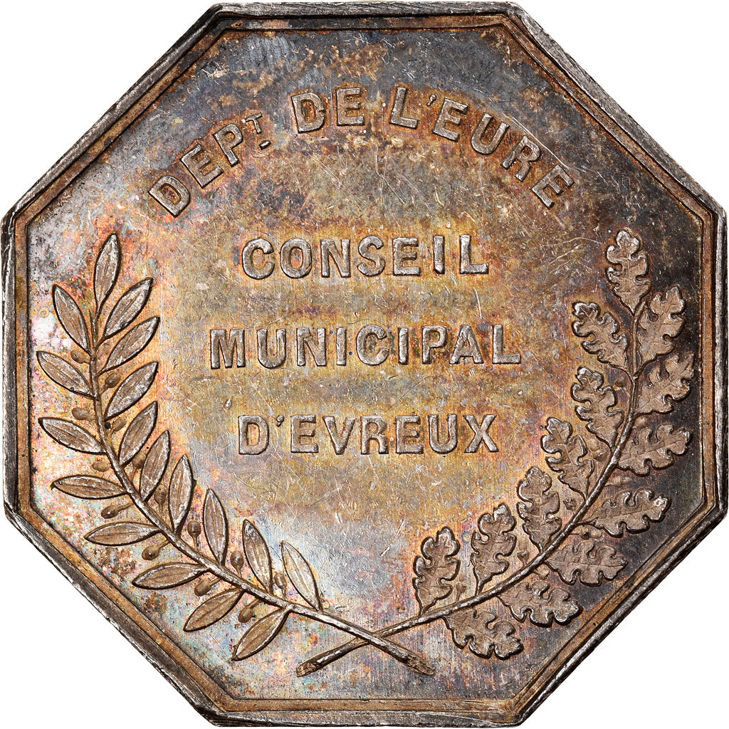 Francia, Token, conseil municipal d'Evreux, département de l'Eure, SPL, Argento