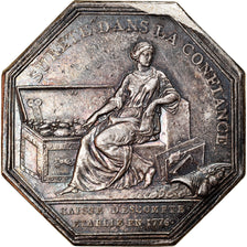 France, Token, Banques, Caisse d'Escompte, 1776, AU(50-53), Silver