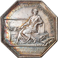 France, Token, Banques, Caisse d'Escompte, 1776, AU(50-53), Silver