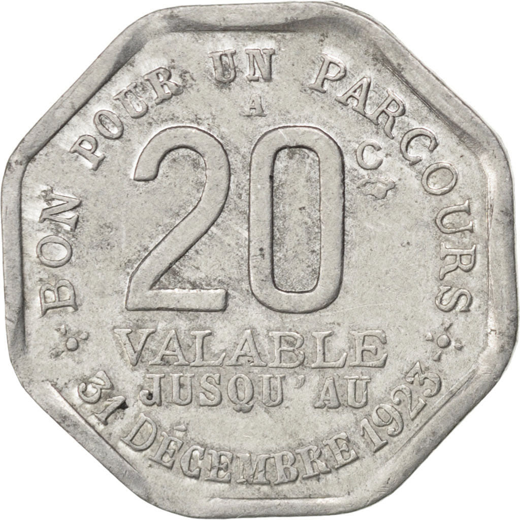 France, 20 Centimes, 1923, EF(40-45), Aluminium, Elie #T205.1, 0.87