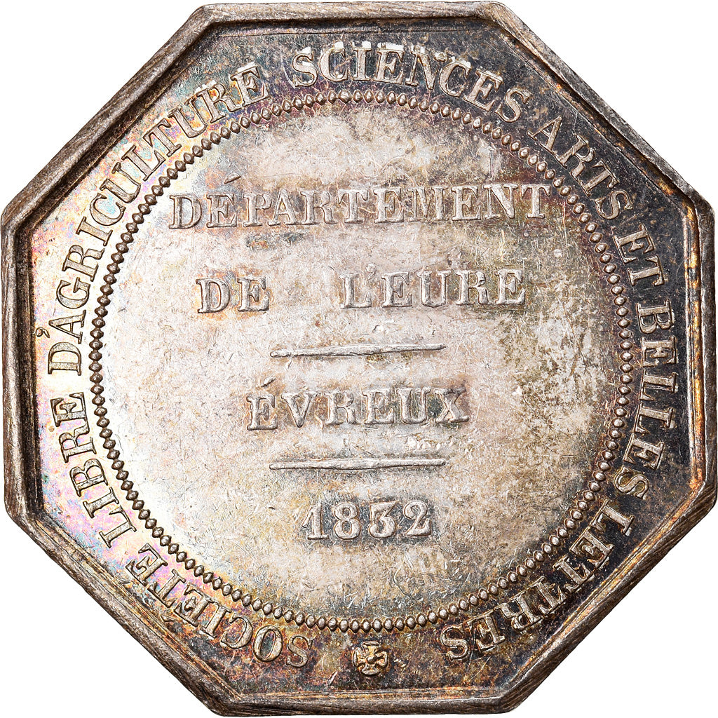France, Token, Louis-Philippe Ier, Société Libre d'Agriculture d'Evreux, 1832