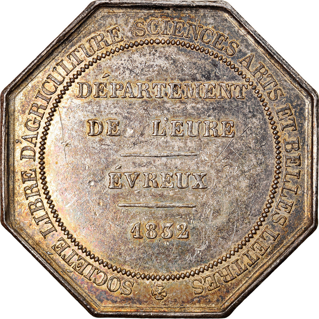 France, Token, Louis-Philippe Ier, Société Libre d'Agriculture d'Evreux, 1832
