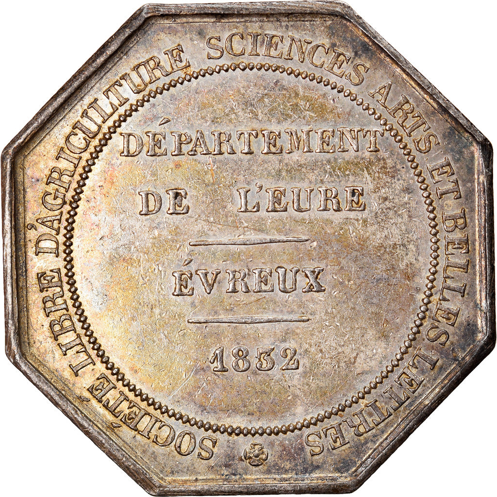 France, Token, Louis-Philippe Ier, Société Libre d'Agriculture d'Evreux, 1832