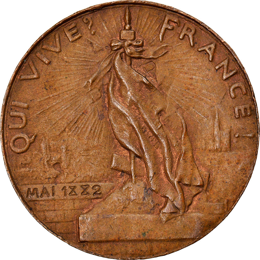France, Token, Ligue des Patriotes, History, 1882, Mercié, AU(55-58), Bronze