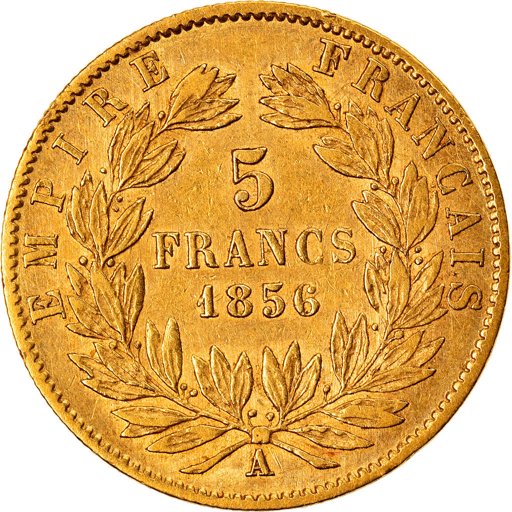 Coin, France, Napoleon III, Napoléon III, 5 Francs, 1856, Paris, VF(30-35)