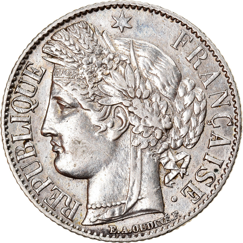 Coin, France, Cérès, Franc, 1888, Paris, AU(50-53), Silver, KM:822.1