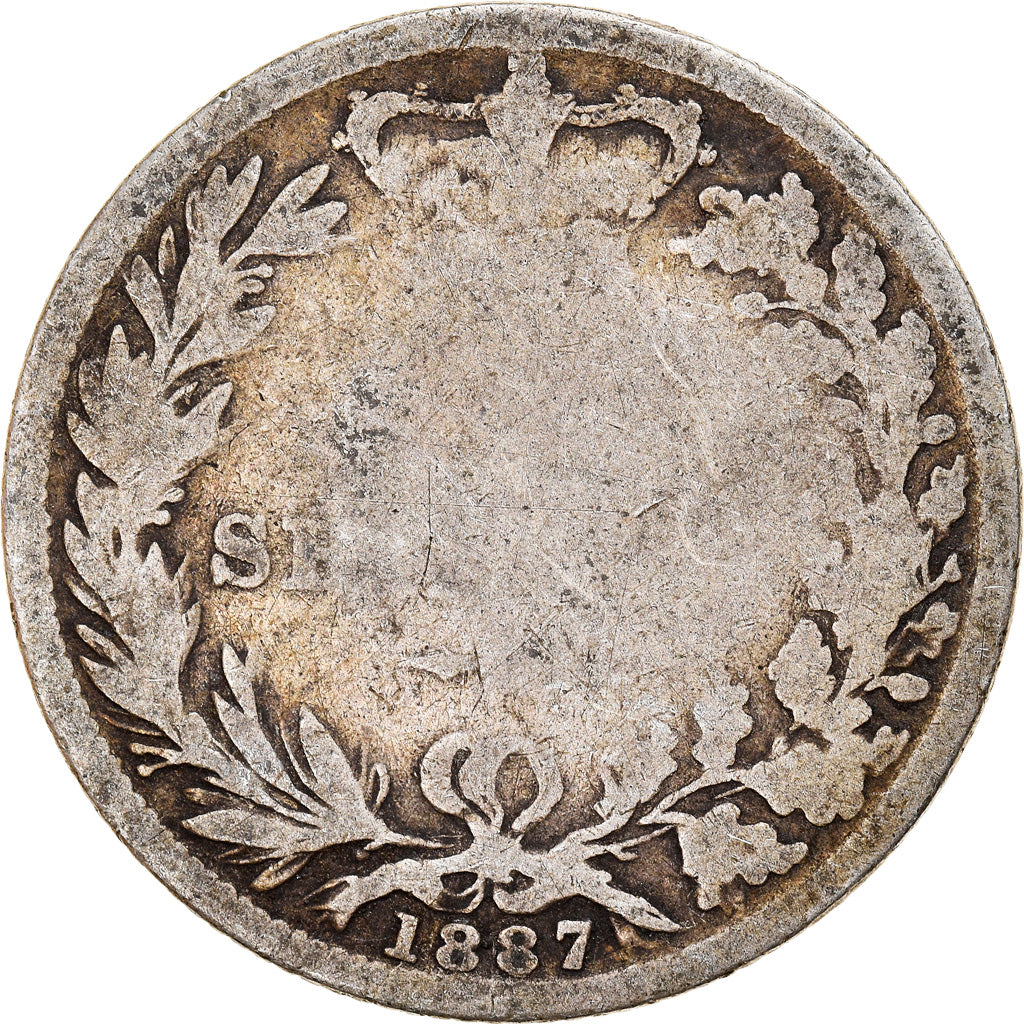 Coin, Great Britain, Victoria, Shilling, 1887, F(12-15), Silver, KM:734.4