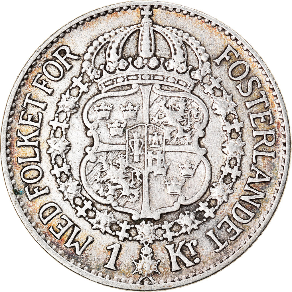 Coin, Sweden, Gustaf V, Krona, 1933, AU(50-53), Silver, KM:786.2