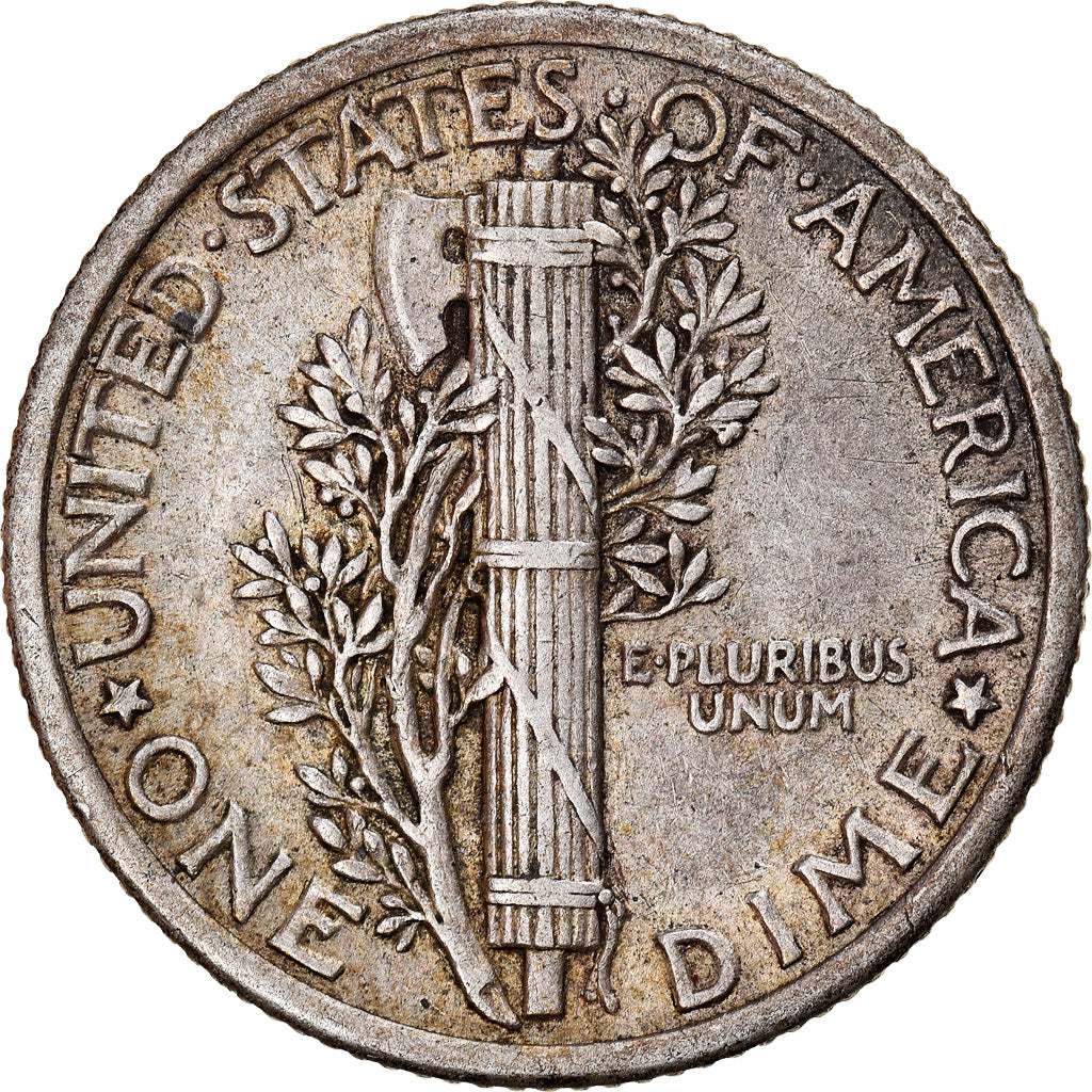 Moneta, Stati Uniti, Mercury Dime, Dime, 1918, U.S. Mint, Philadelphia, BB
