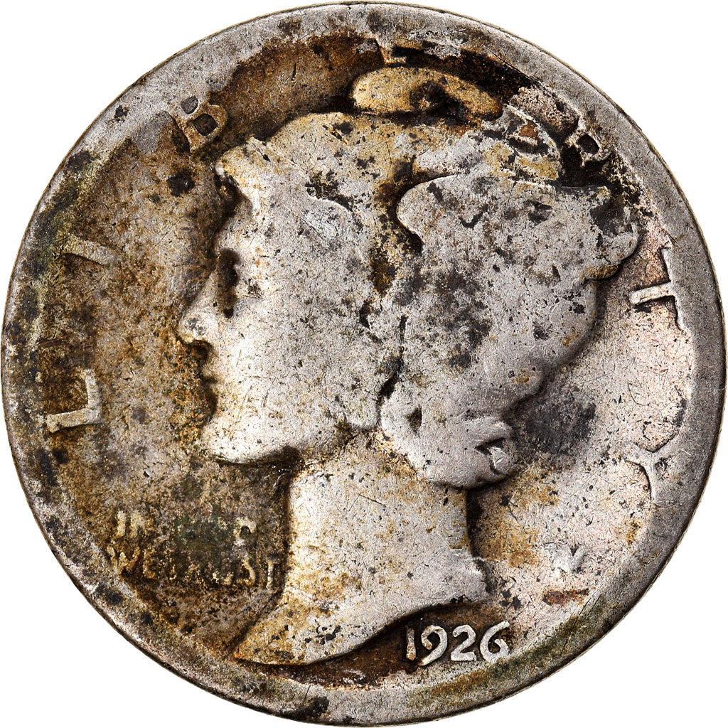 Coin, United States, Mercury Dime, Dime, 1926, U.S. Mint, Philadelphia