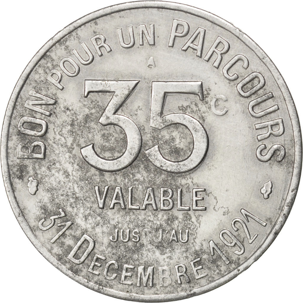 France, 35 Centimes, 1921, EF(40-45), Aluminium, Elie #T205.3, 1.39