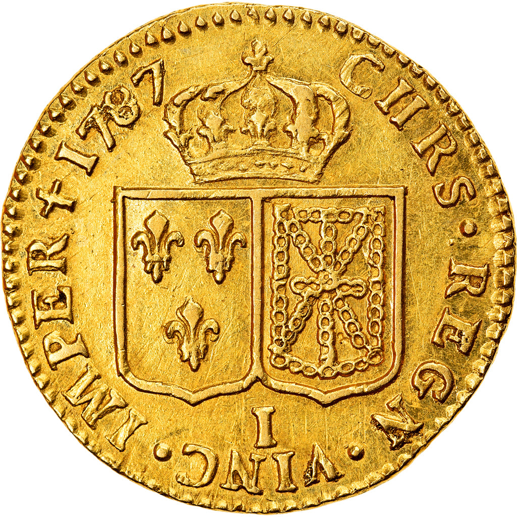 Münze, Frankreich, Louis XVI, Louis d'or à la tête nue, Louis d'Or, 1787