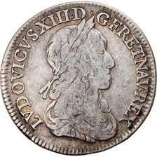 Coin, France, Louis XIII, 1/4 Écu 2e poinçon de Warin, buste drapé et