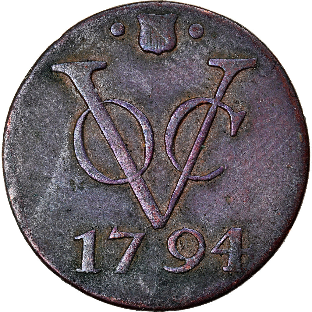 Coin, NETHERLANDS EAST INDIES, Duit, 1794, Utrecht, VF(30-35), Copper, KM:111.1