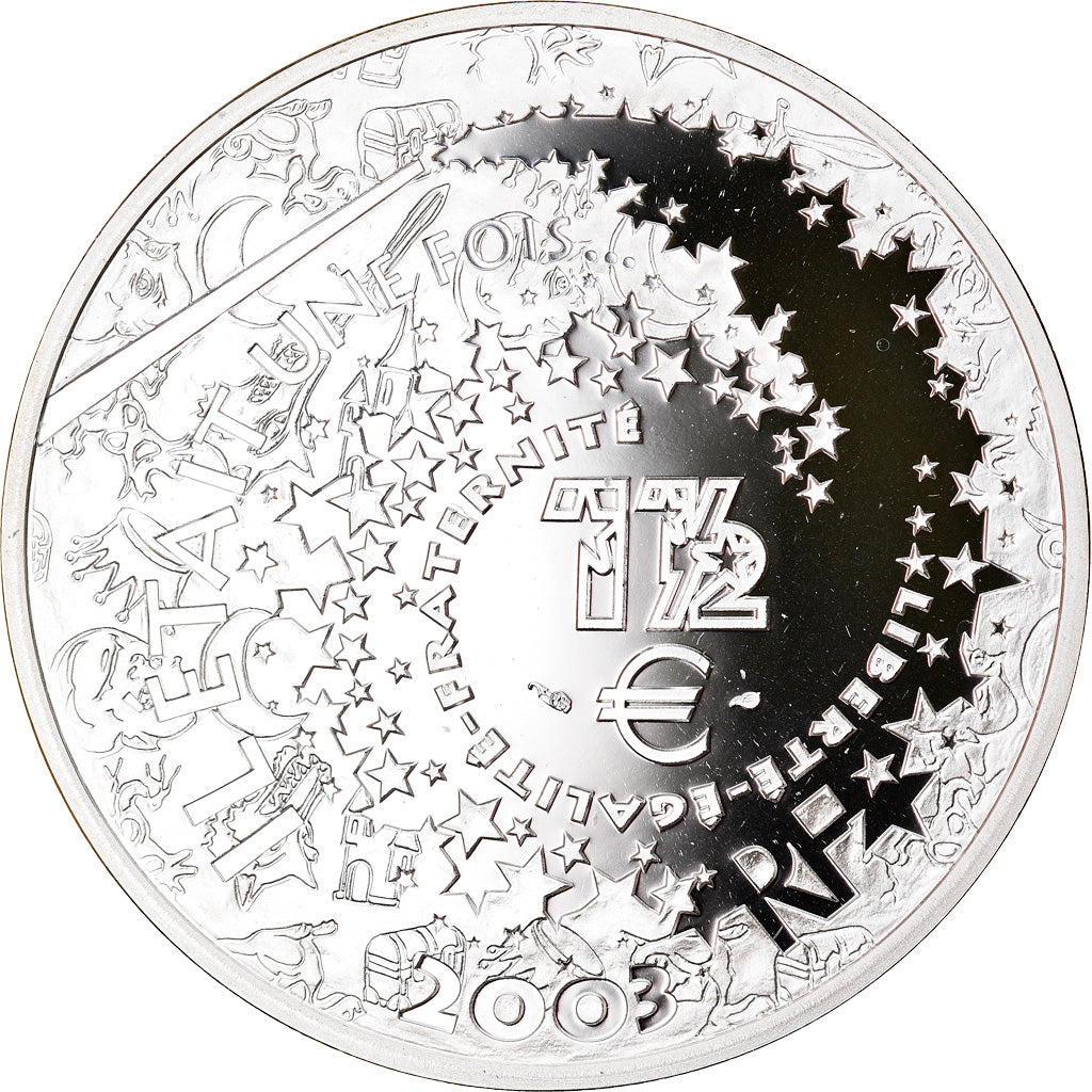 France, 1-1/2 Euro, Hänsel and Gretel, 2003, Paris, MS(65-70), Silver, KM:1357