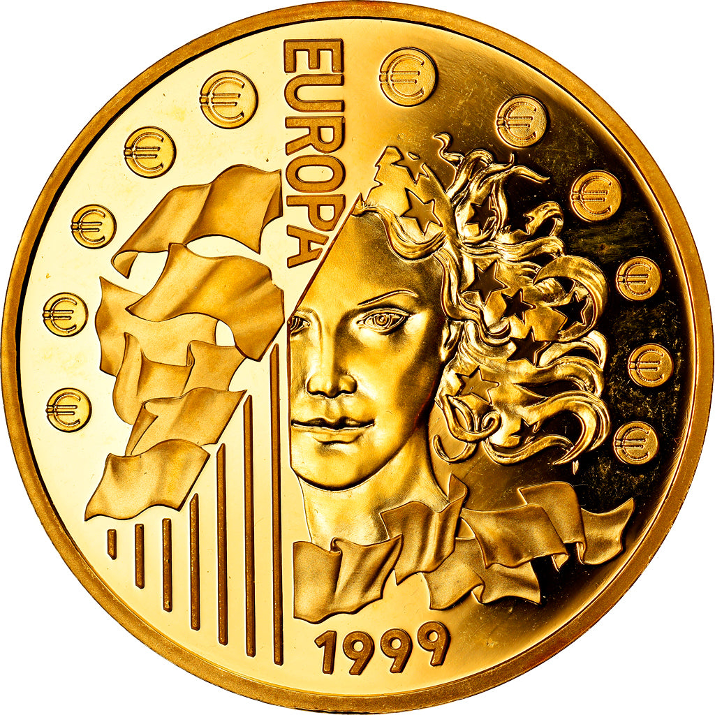Coin, France, 655.957 Francs, 1999, Paris, 1 Oz, MS(65-70), Gold, KM:1267