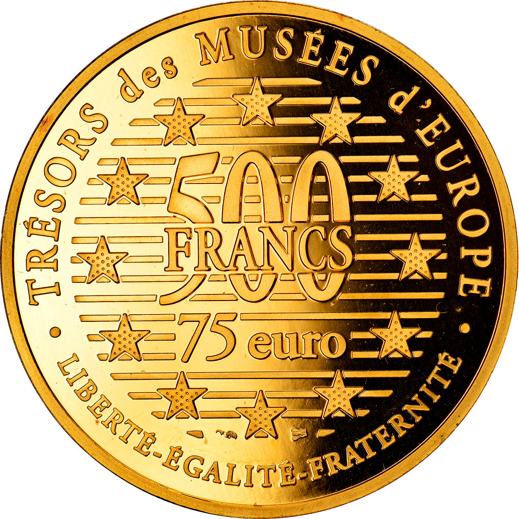 Monnaie, France, Le Penseur de Rodin, 500 Francs-75 Euro, 1996, Paris, 1 Oz