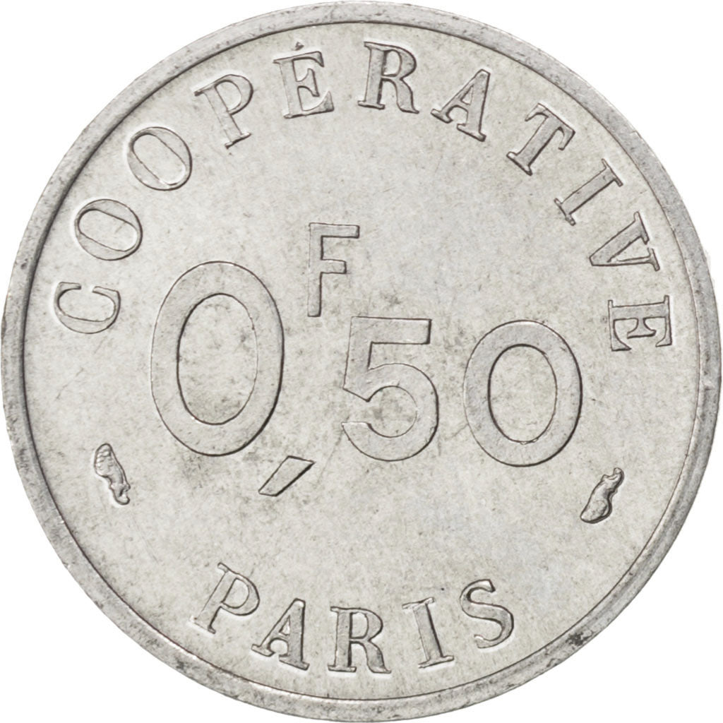France, 50 Centimes, MS(60-62), Aluminium, Elie #C1055.1, 0.70