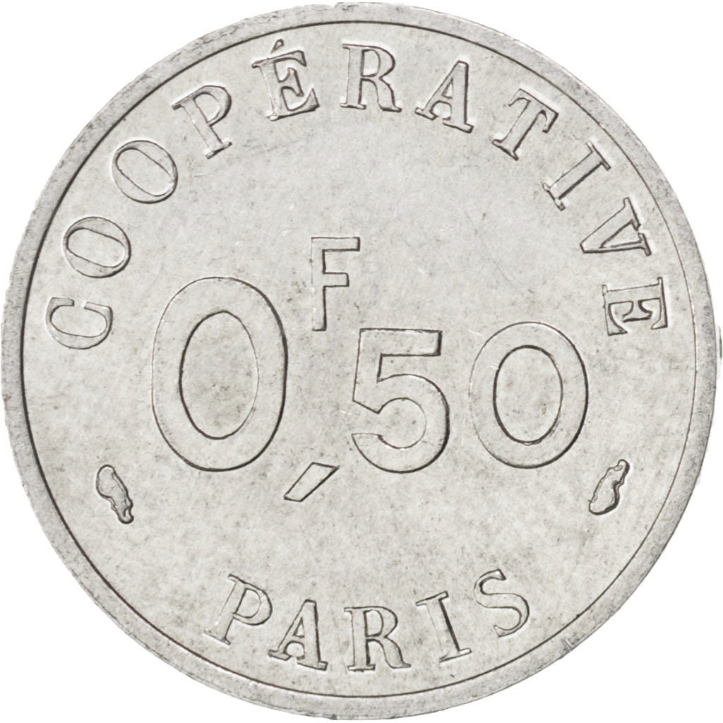 France, 50 Centimes, MS(60-62), Aluminium, Elie #C1055.1, 0.70