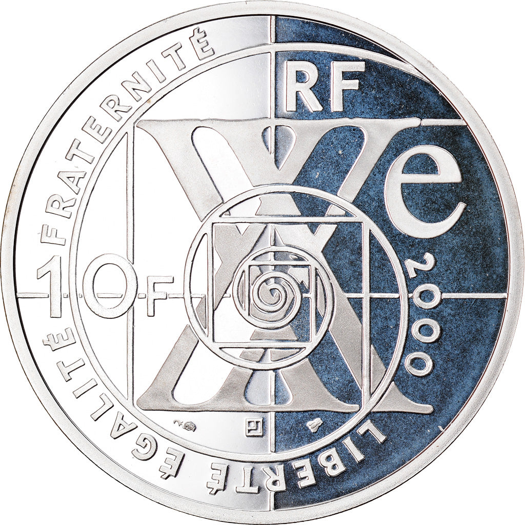 Monnaie, France, Le siècle des sciences de la Vie, 10 Francs, 2000, Paris, BE