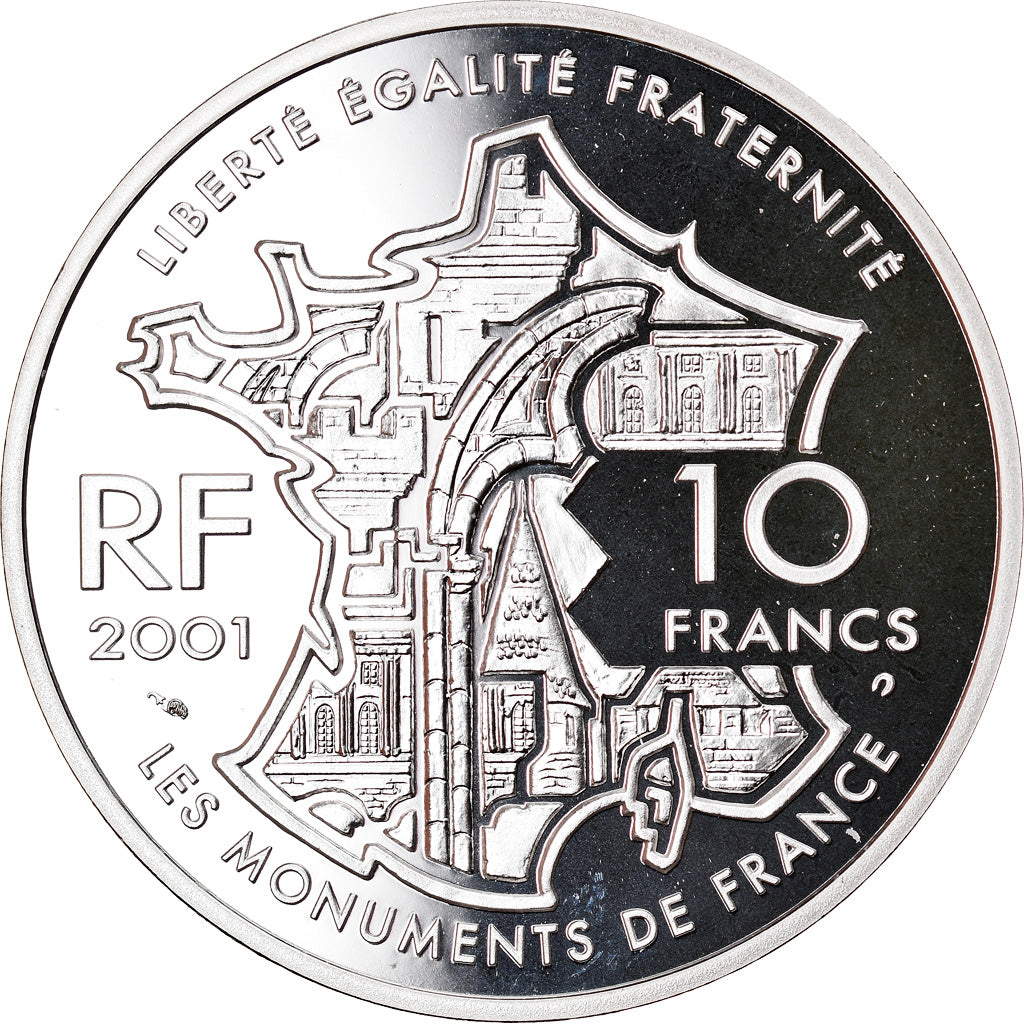 Coin, France, Château de Versailles, 10 Francs, 2001, Paris, Proof, MS(65-70)