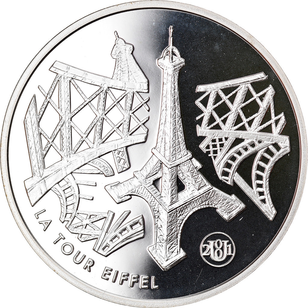 Coin, France, Tour Eiffel, 10 Francs, 2001, Proof, MS(65-70), Silver, KM:1274