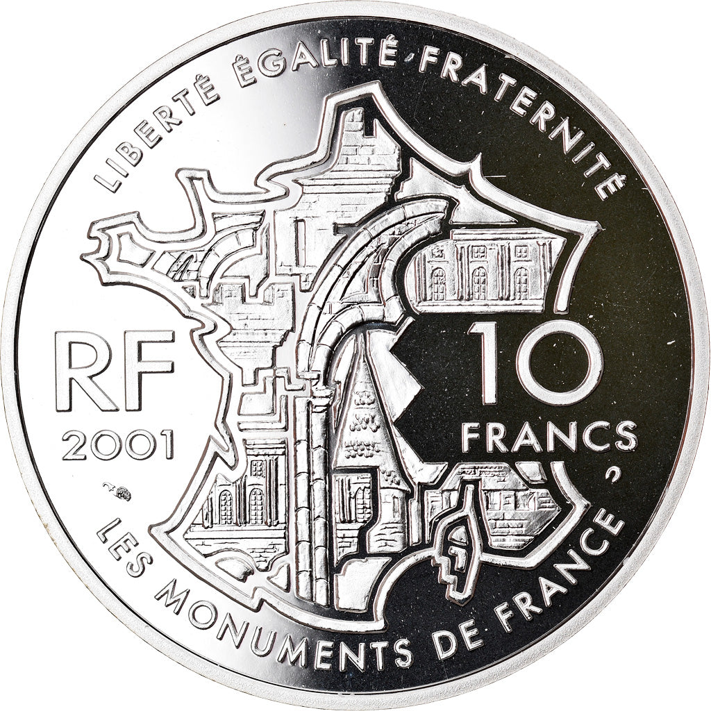 Coin, France, Tour Eiffel, 10 Francs, 2001, Proof, MS(65-70), Silver, KM:1274