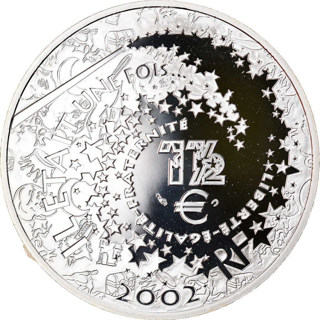 France, 1-1/2 Euro, Pinocchio, 2002, Proof, MS(65-70), Silver, KM:1842