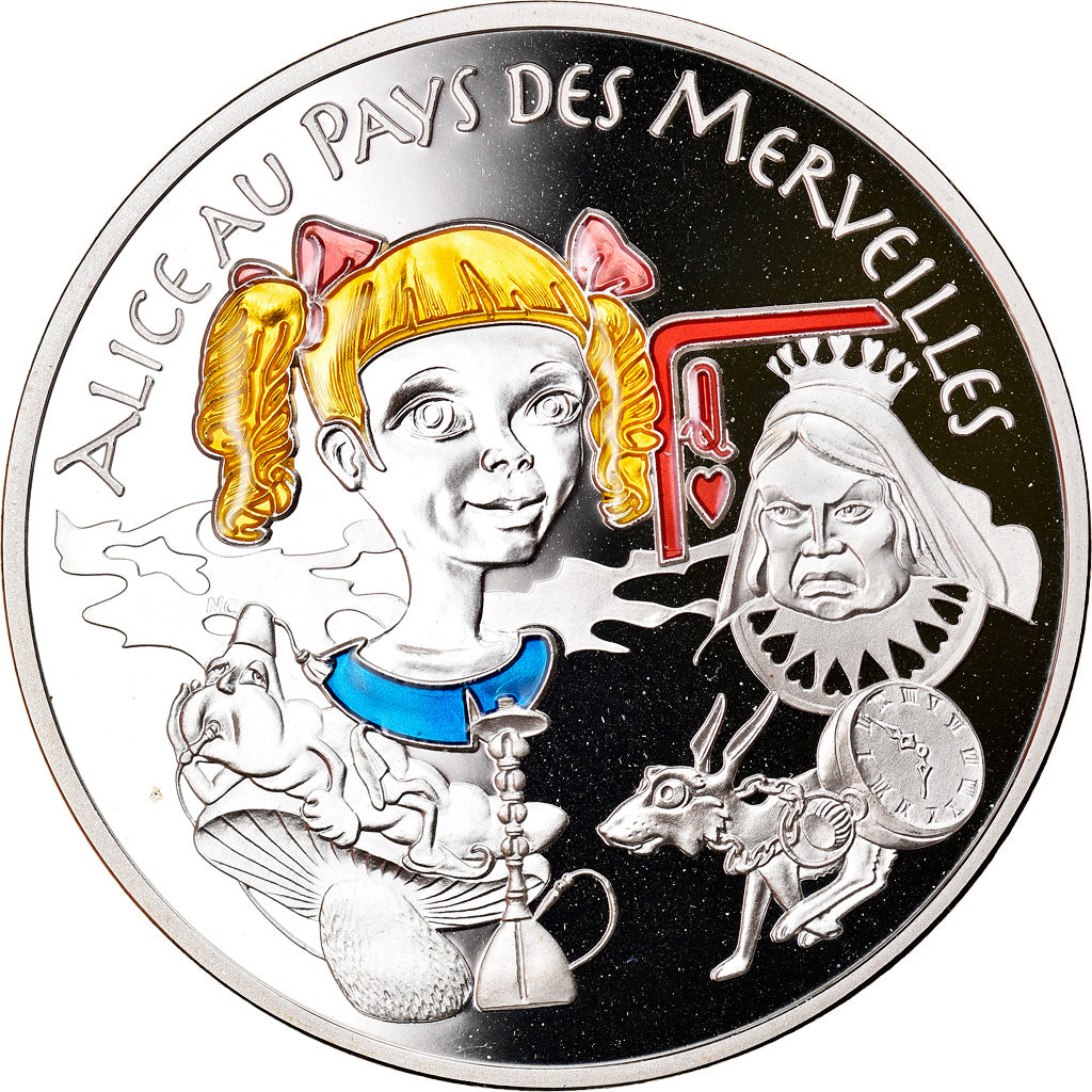 France, 1-1/2 Euro, Alice au pays des merveilles, 2003, Paris, FDC, Argent
