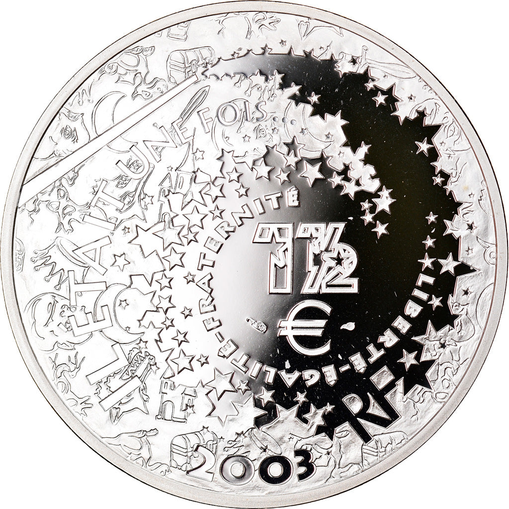 France, 1-1/2 Euro, Alice au pays des merveilles, 2003, Paris, FDC, Argent