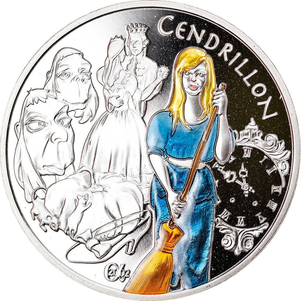 France, 1-1/2 Euro, Cinderella, 2002, Proof, FDC, Argent, KM:1841