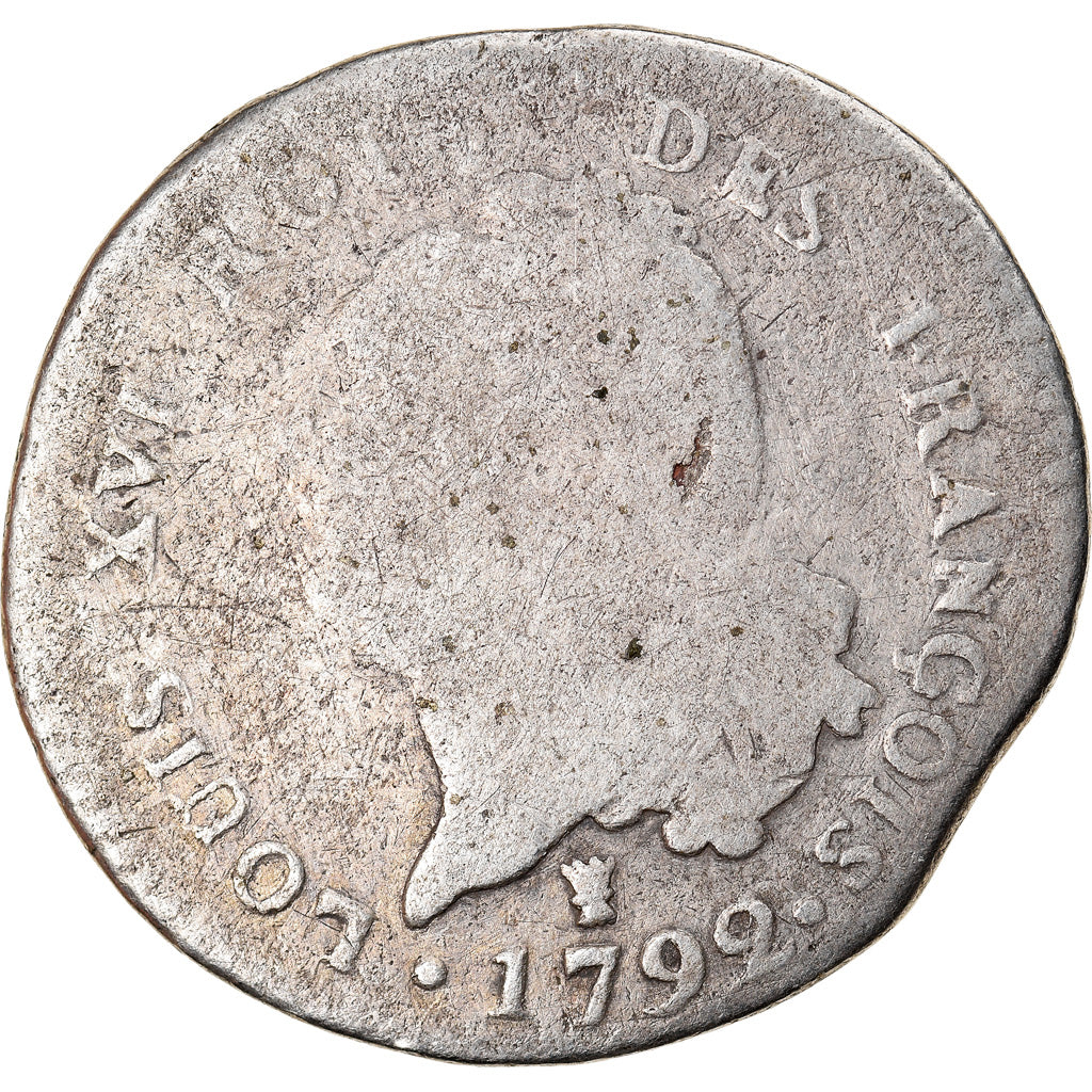 Monnaie, France, 30 sols françois, 30 Sols, 1792, Limoges, B+, Argent