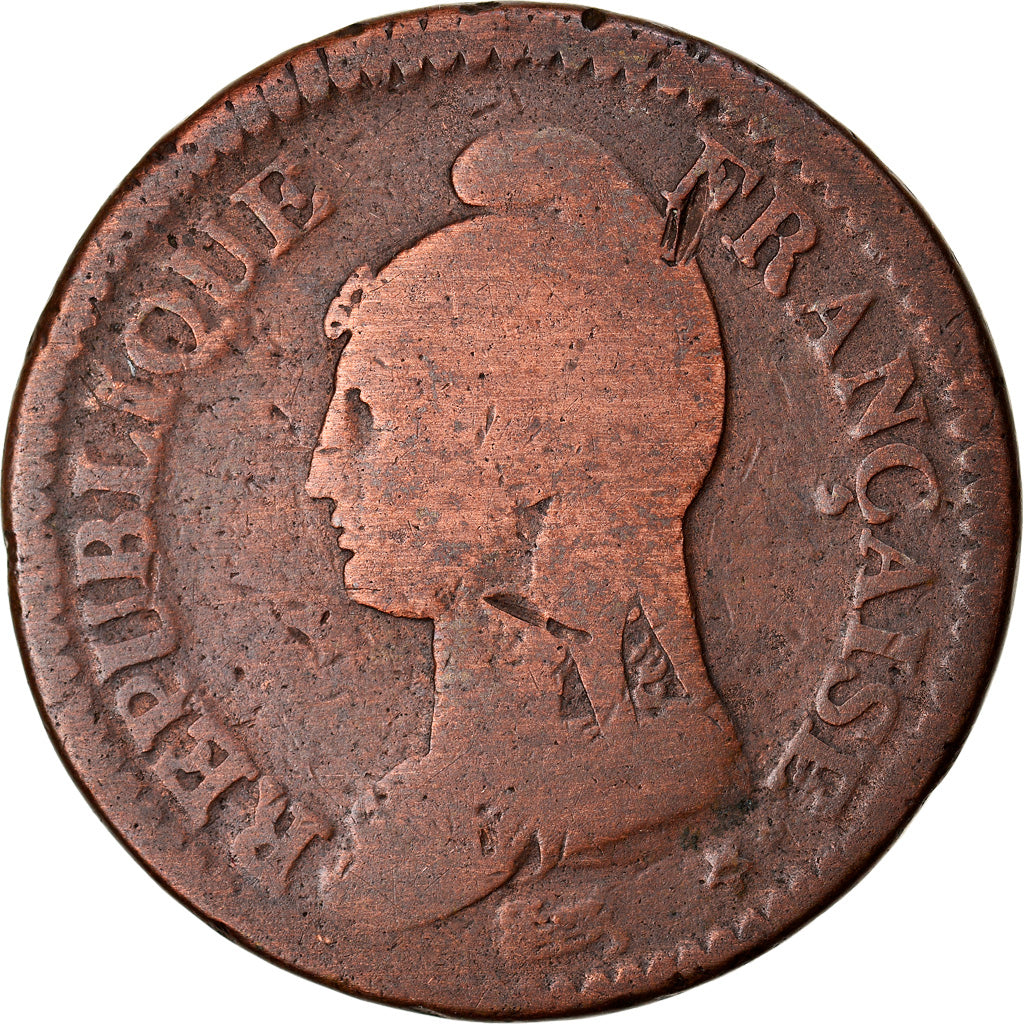 Coin, France, Dupré, Decime, AN 4, Paris, Modification du 2 décimes