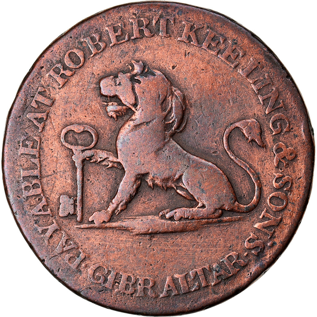 Moneda, Gibraltar, Quarto, 1810, BC+, Cobre, KM:Tn3.1