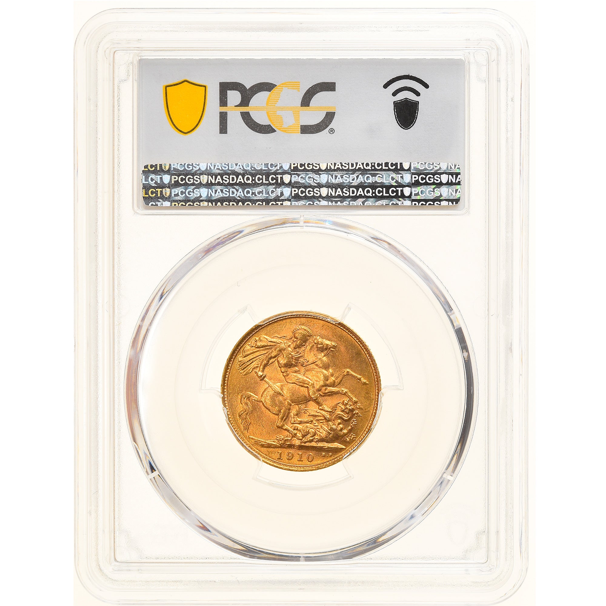 Coin, Australia, Edward VII, Sovereign, 1910, Sydney, PCGS, MS63+, MS(63), Gold