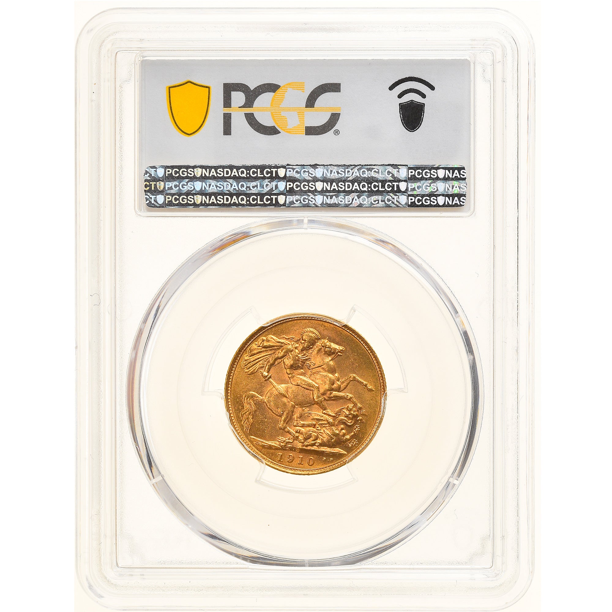 Coin, Australia, Edward VII, Sovereign, 1910, Sydney, PCGS, MS64, MS(64), Gold