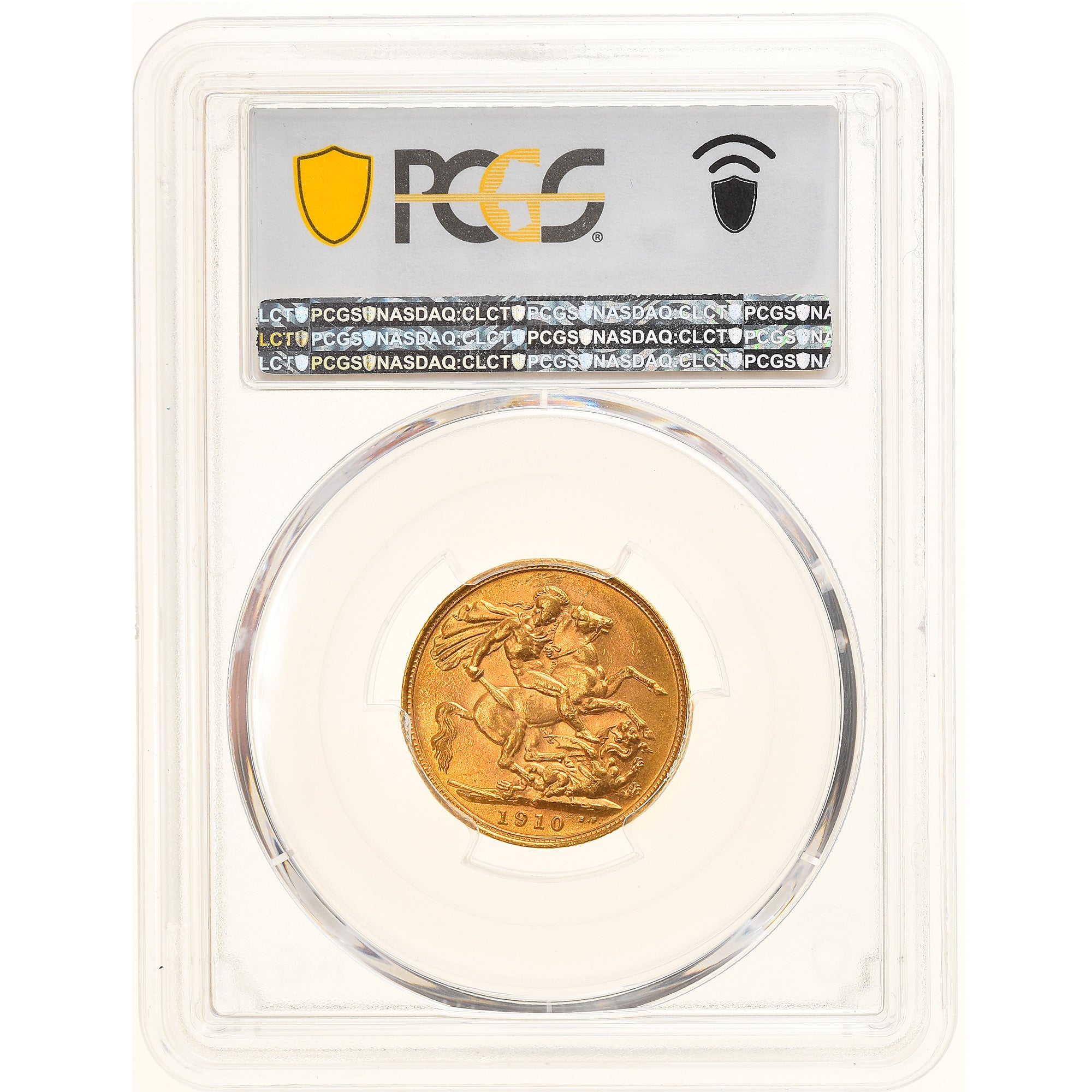 Coin, Australia, Edward VII, Sovereign, 1910, Sydney, PCGS, MS64, MS(64), Gold