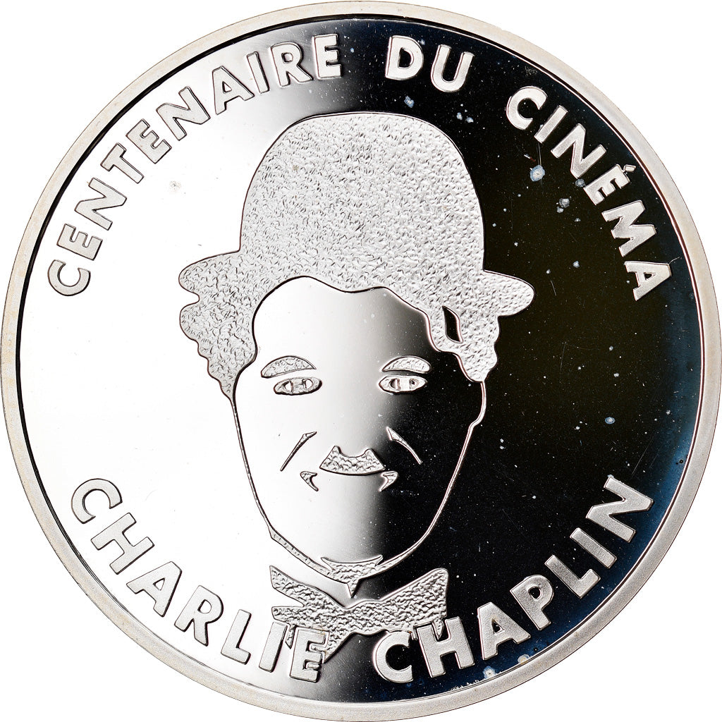 Coin, France, Charlie Chaplin, 100 Francs, 1995, BE, MS(65-70), Silver, KM:1076