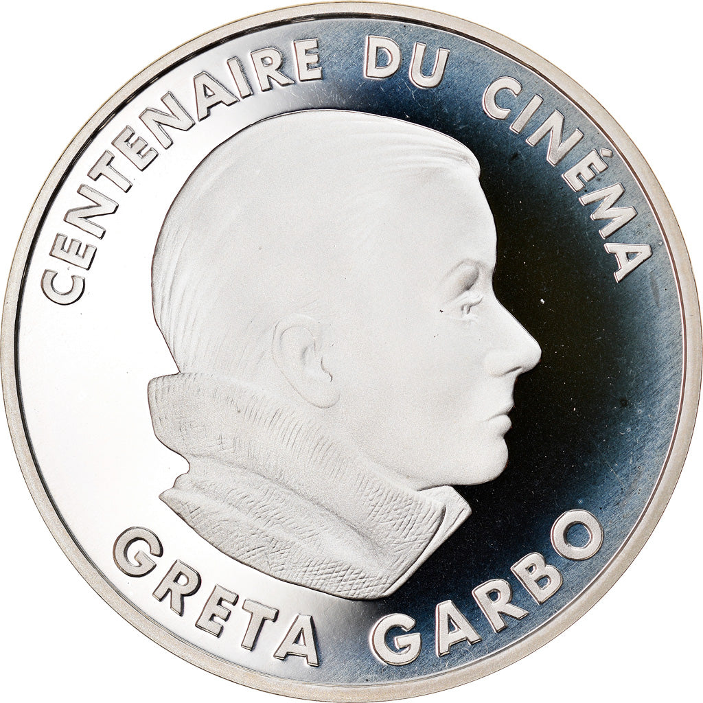 Moneta, Francia, Greta Garbo, 100 Francs, 1995, Paris, FDC, Argento, KM:1092