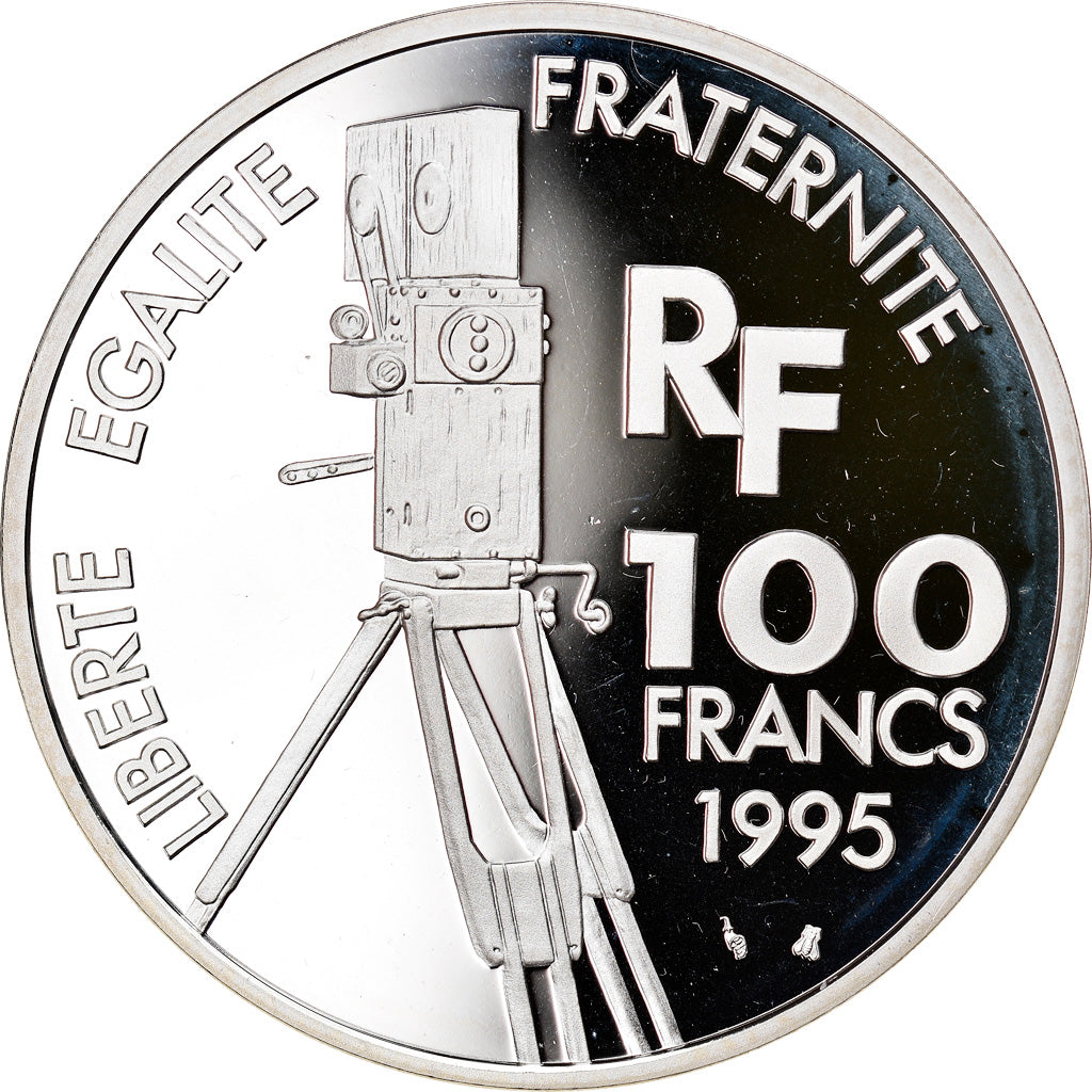 Moneta, Francia, Greta Garbo, 100 Francs, 1995, Paris, FDC, Argento, KM:1092