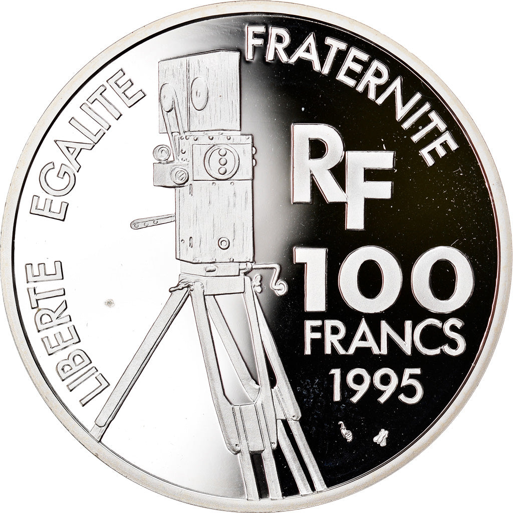 Monnaie, France, Frères Lumière, 100 Francs, 1995, BE, FDC, Argent