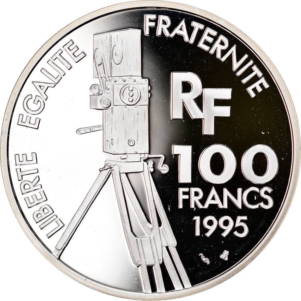 Coin, France, Alfred Hitchcock, 100 Francs, 1995, MS(65-70), Silver, KM:1088