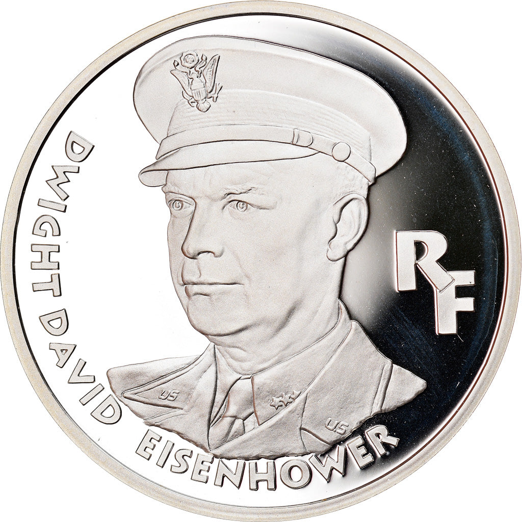Coin, France, Dwight D.  Eisenhower, 100 Francs, 1994, BE, MS(65-70), Silver
